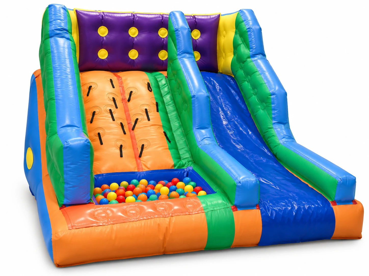 Tobogã com Escalada e Piscina de Bolinhas para aluguel em festas